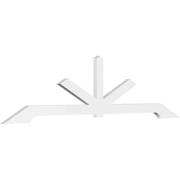 Ekena Millwork Vanguard Architectural Grade PVC Gable Bracket, 108"W x 27"H x 2"D x 4"F, 6/12 Pitch GBP108X27X0204VAN00 - main